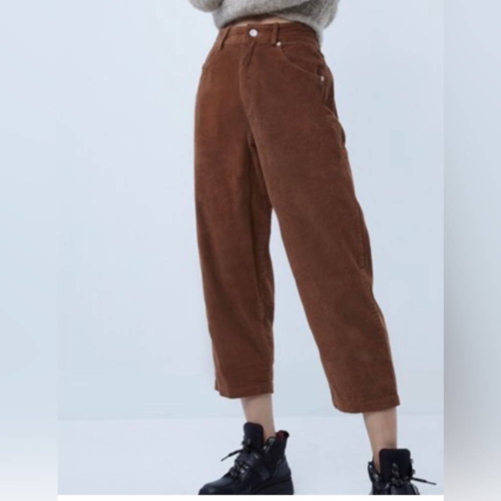 French Connection Sori Cord Pant Size 6, Brown